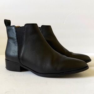 Nisolo Eva Everyday Black Leather Chelsea Boots Size 8